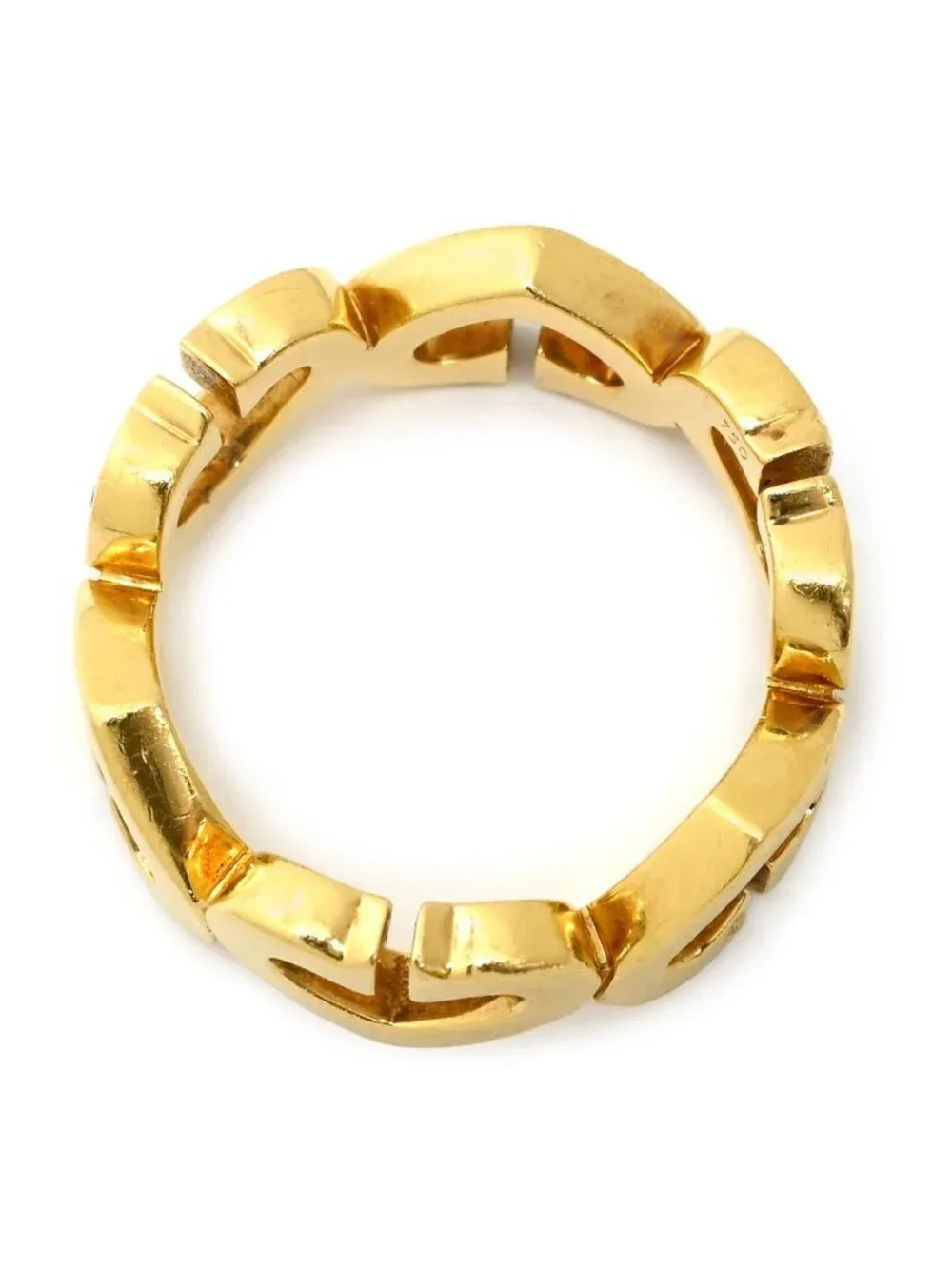 Cartier Ring C Heart Diamond Yellow Gold 49 18k Pave